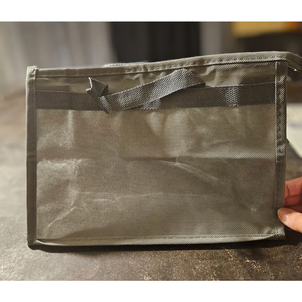 Clear Storage Hand Bag - Gray